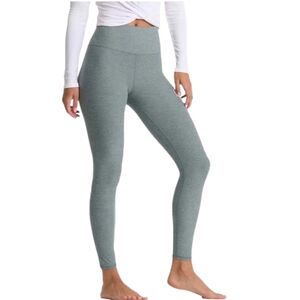 Vuori's Clean Elevation Heather Greenish- Grey Leggings